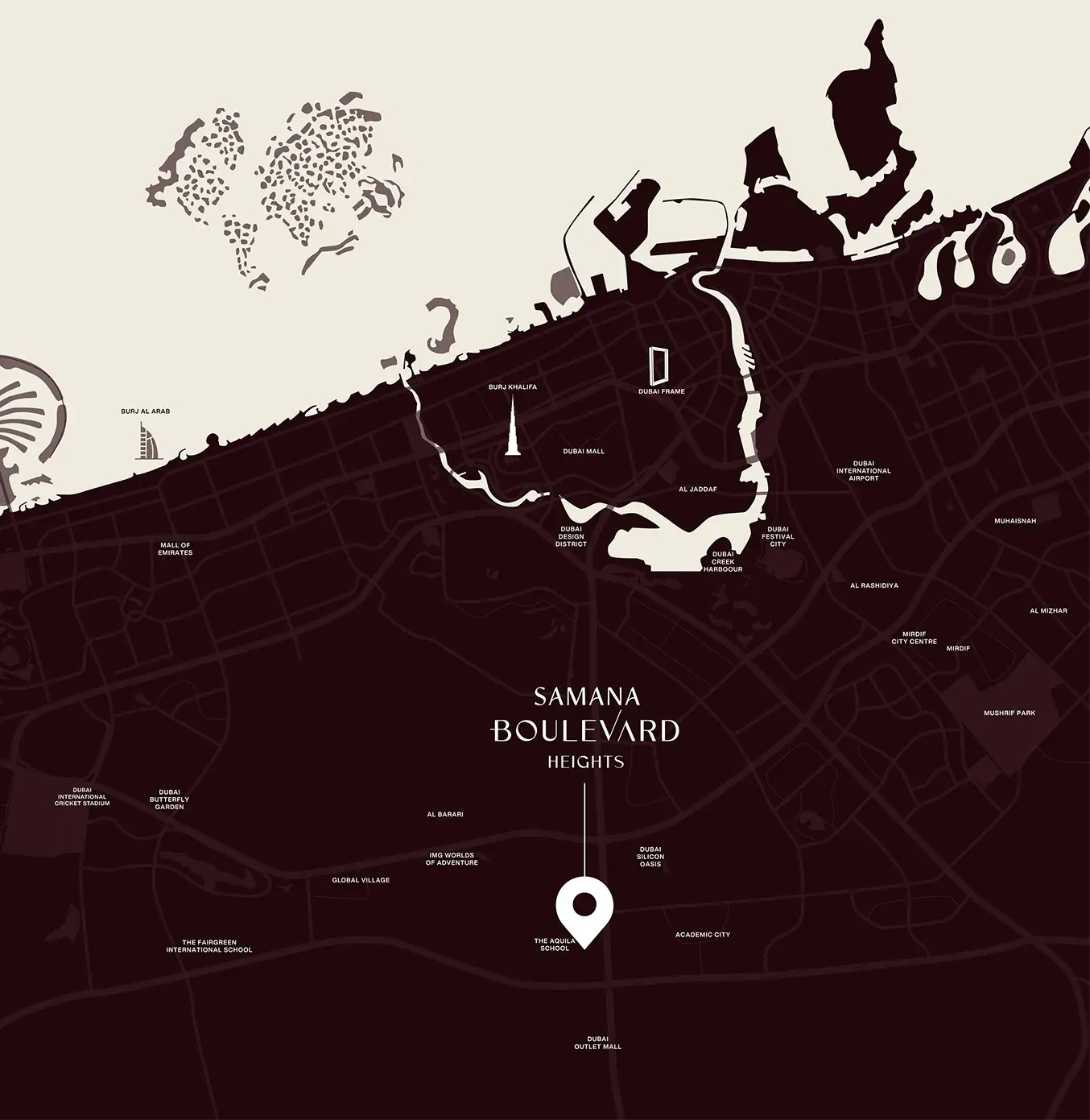 Samana Boulevard Heights Location Map